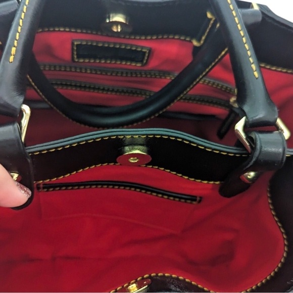 Dooney and Bourke Signature Monogram 2pc Rainbow Large Brenna Satchel - Picture 9 of 13